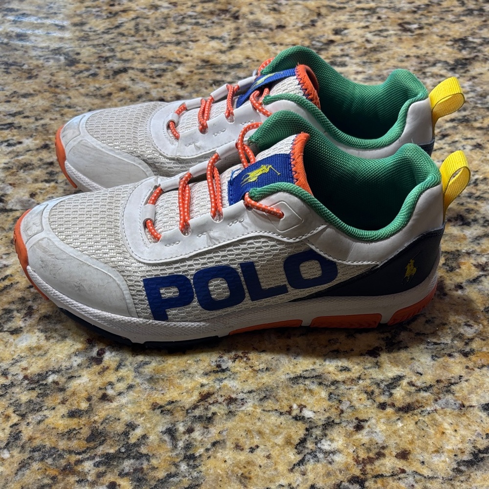 Polo by Ralph Lauren Kids' White and Blue Sneakers
